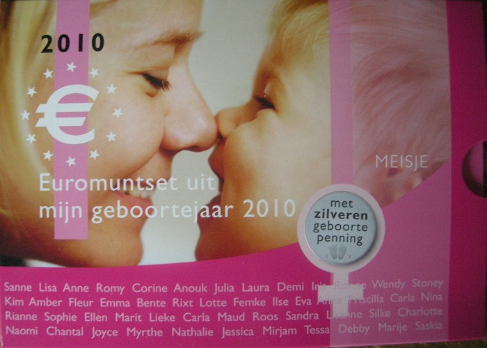 (afbeelding voor) Babyset Nederland 2010 Meisje ZILVER